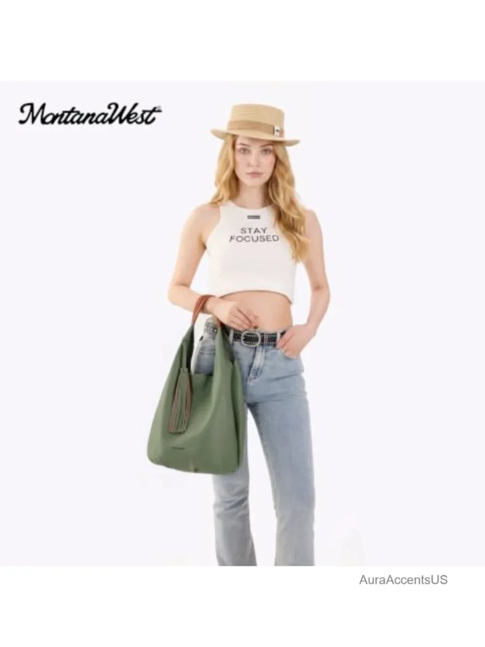 Set of 2 Hobo Handbags with Tassels Faux Leather Shoulder Bags + Cosmetic Pouch